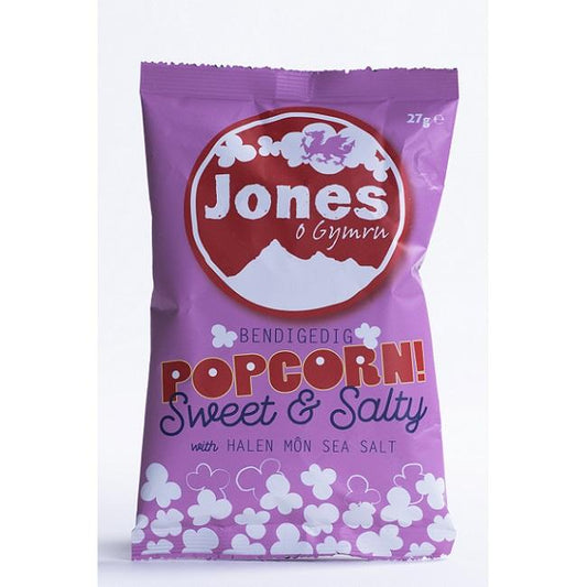 Sweet and Salty Popcorn (27g) | Jones o Gymru